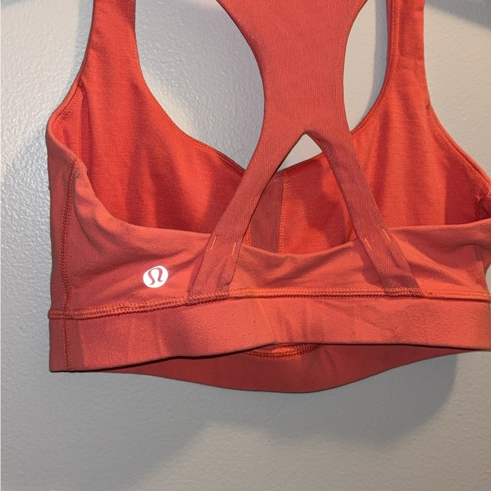 lululemon athletica Rust Orange Racerback Medium-Support Sports Bra